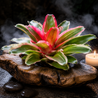 Neoregelia madame van durme 24–30 cm, ungetopft, – Bromelie für Dendrobaten & Pfeilgiftfrösche – epiphytische Terrarienpflanze ohne Erde – tropische Regenwaldpflanze für Feuchtraumterrarium