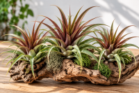 Tillandsia capitata Red L – große Tillandsie ca. 23 cm – rote Luftpflanze ohne Erde – Bromelie für Deko, Terrarium & Pflanzenarrangements