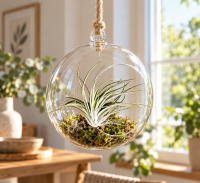 Tillandsia oaxacana XL – silbrige Luftpflanze ca. 9–11 cm – pflegeleichte Air Plant ohne Erde – Tillandsie für Terrarium, Holz, Stein & Pflanzen-Deko